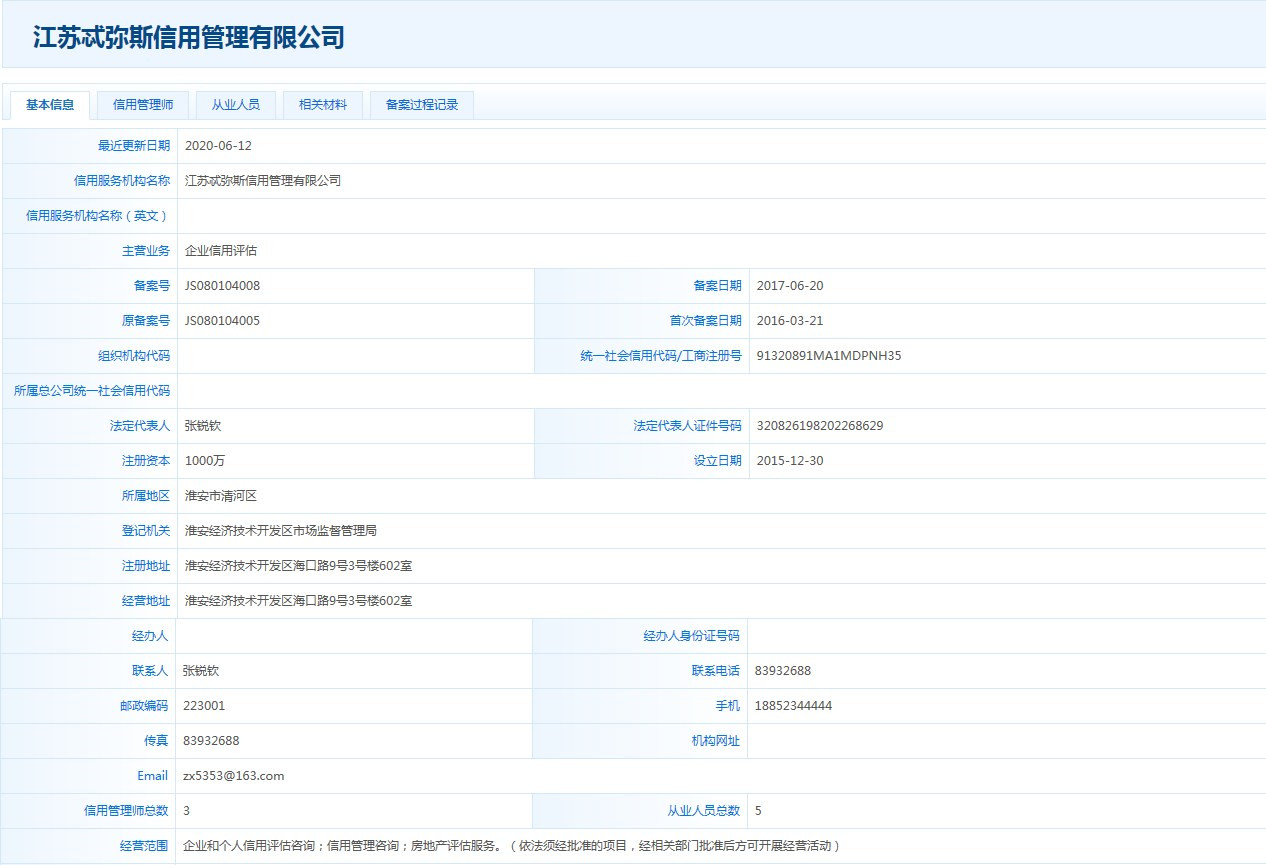 江苏忒弥斯信用管理有限公司(具有365bet育在线网址_365速发国际welcome_365bet平台网址政府采购、机电设备、工程建设招投标领域评级资格)
